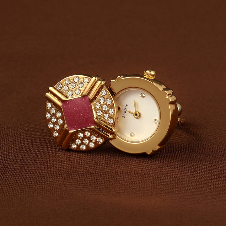 Blush Crown Watch Ring - White | Salty