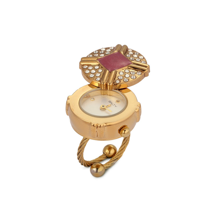 Blush Crown Watch Ring - White | Salty