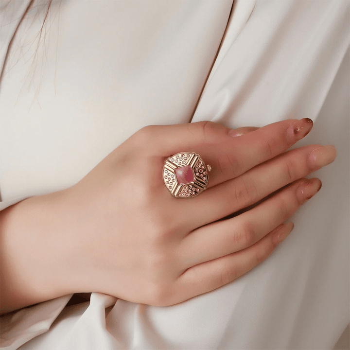 Blush Crown Watch Ring - Pink