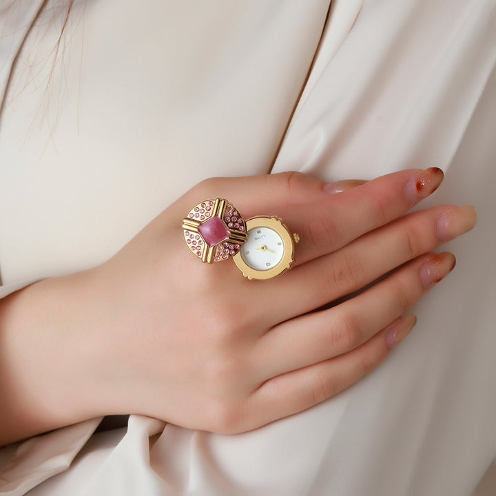 Blush Crown Watch Ring - Pink | Salty