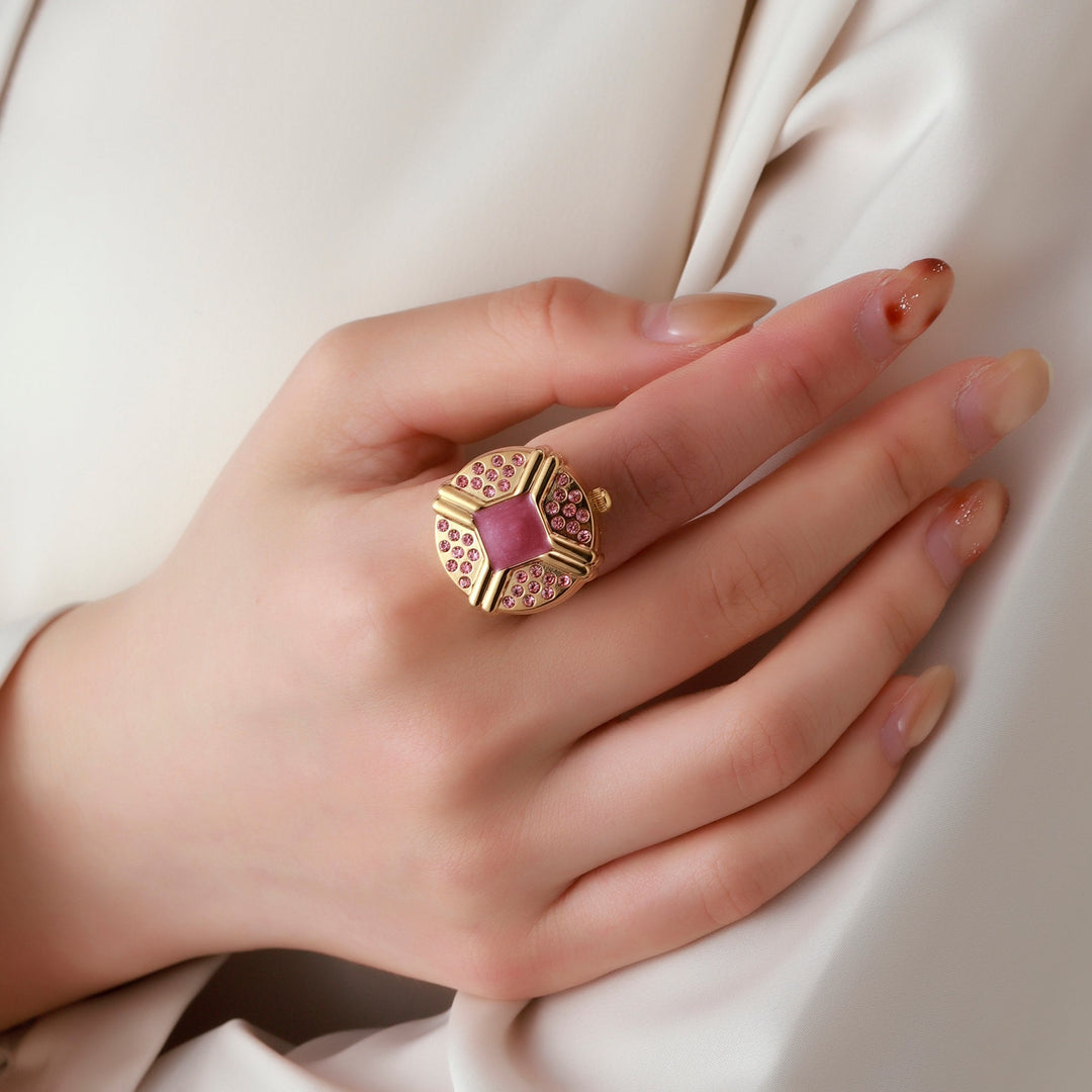 Blush Crown Watch Ring - Pink | Salty