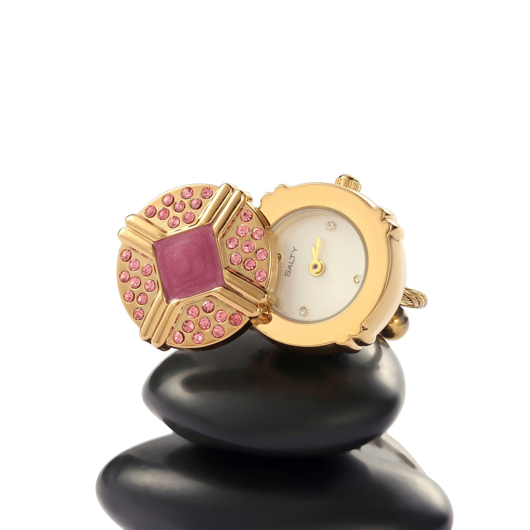 Blush Crown Watch Ring - Pink | Salty