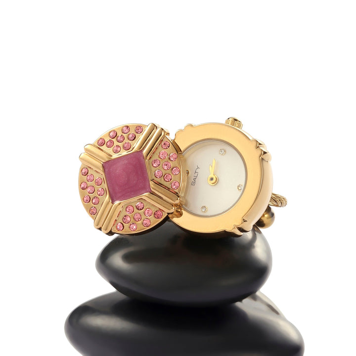 Blush Crown Watch Ring - Pink | Salty