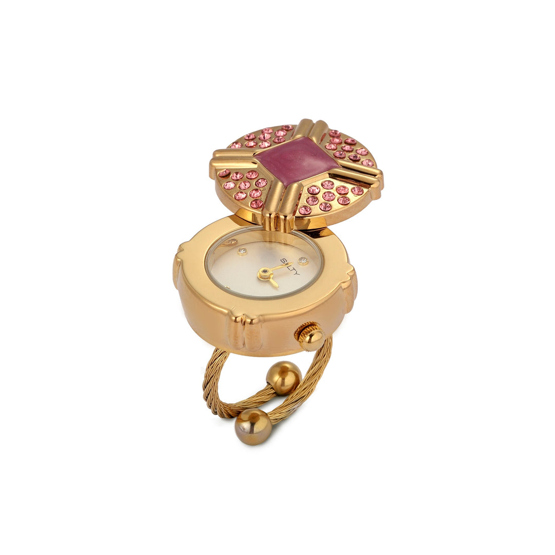 Blush Crown Watch Ring - Pink | Salty