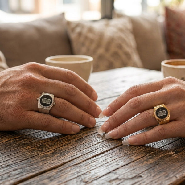 The Trouble and The Sass Watch Rings for Couple