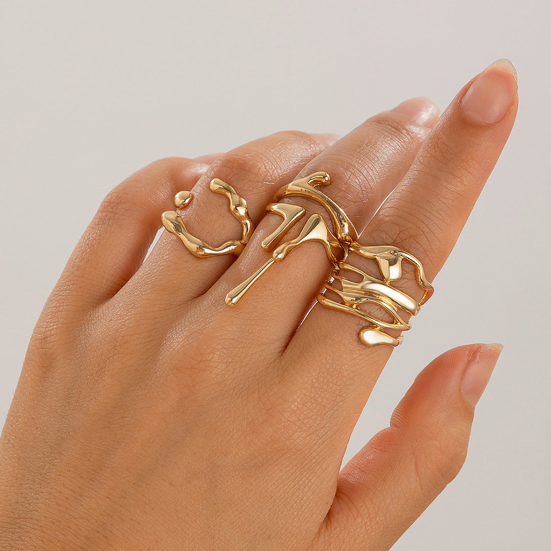 Set of 4 Stacked in Style Ring - Salty Accessories