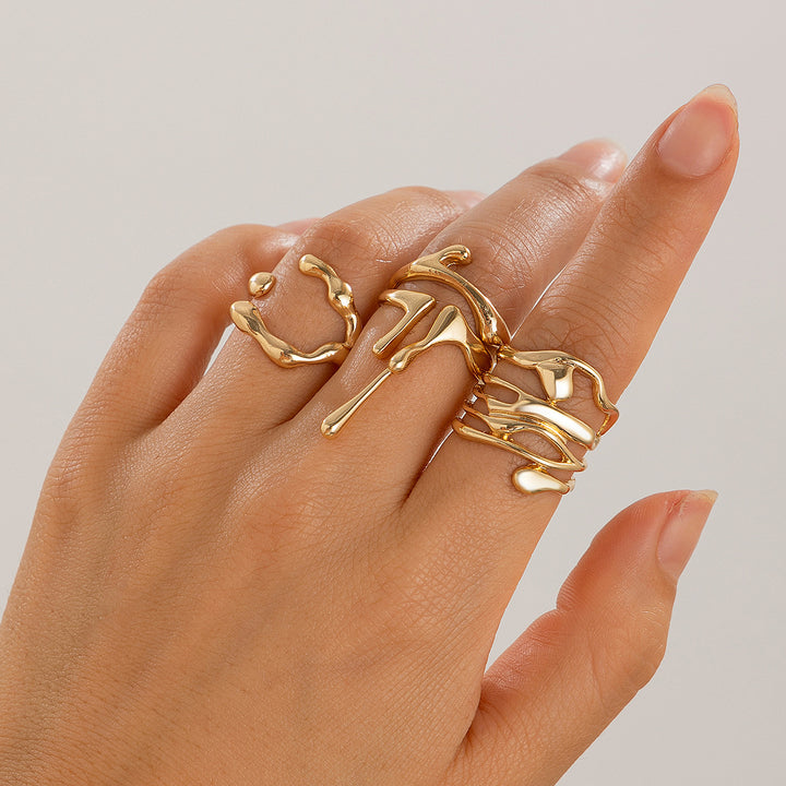 Set of 4 Stacked in Style Ring