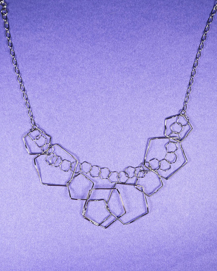 Western Double Strand Necklace- silver - Salty Accessories