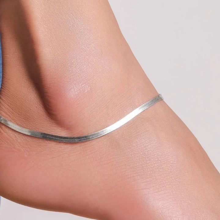 Silver Snake Chain Anklet