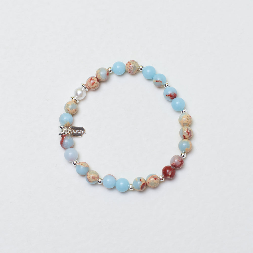 Whimsical Beaded Stone Band Salty