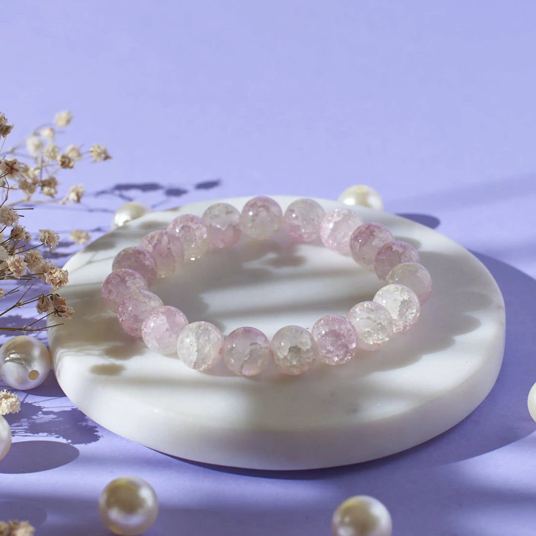Whisper of Pink Beaded Bracelet - Salty Accessories