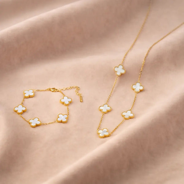 White Clover Jewellery Set