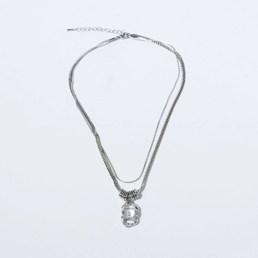 White Gem Chic Necklace - Salty Accessories
