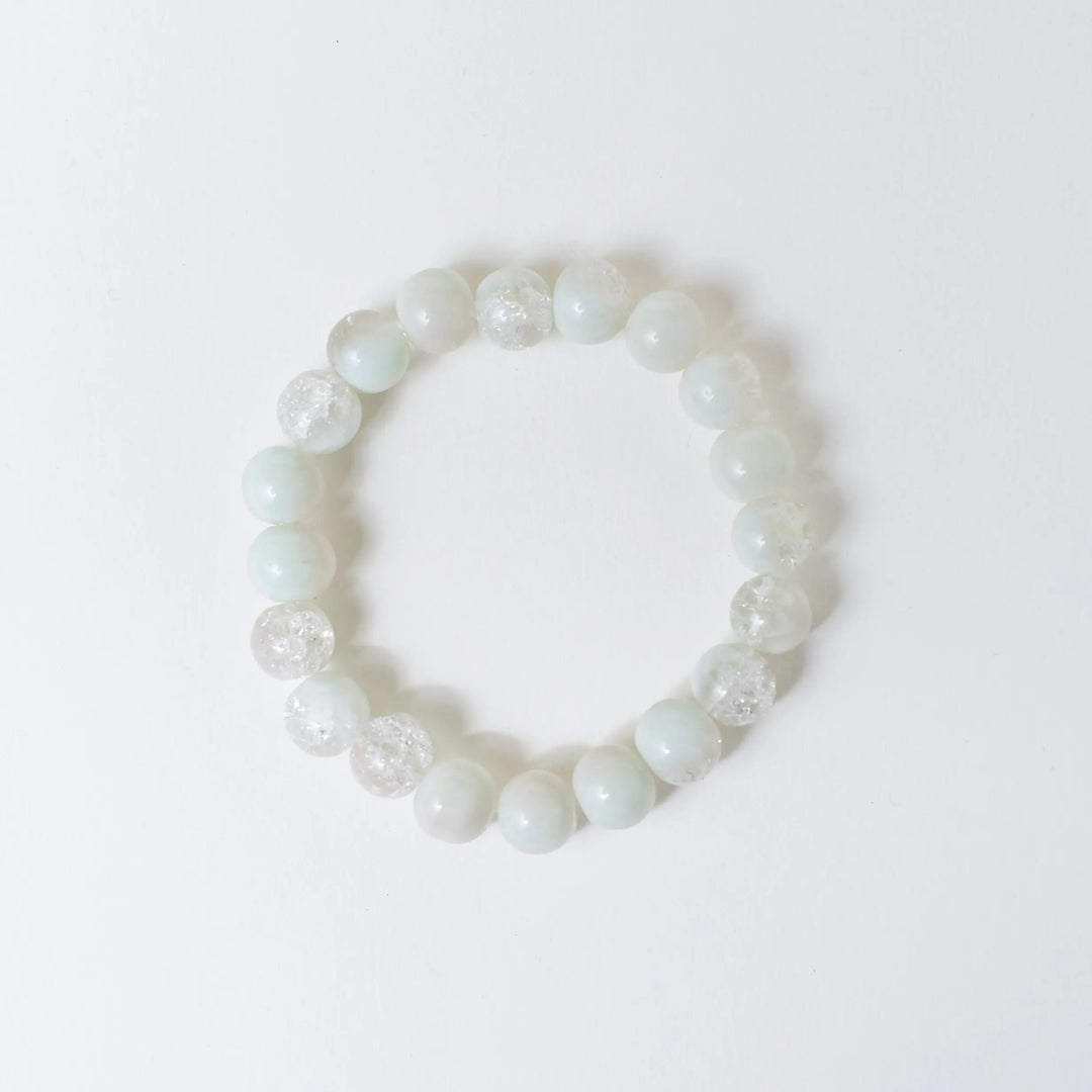 White Moonstone Beaded Bracelet - Salty Accessories
