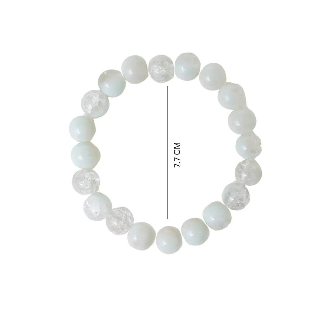 White Moonstone Beaded Bracelet - Salty Accessories