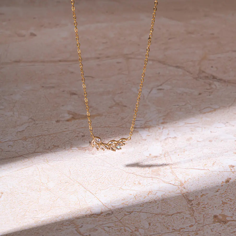 White Swan Wings Glow Necklace | Salty
