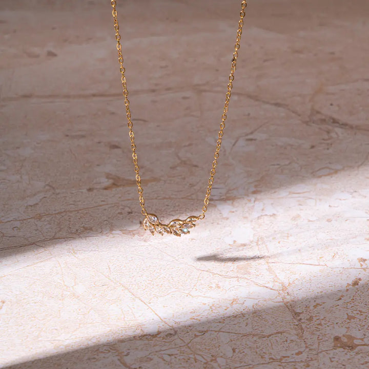 White Swan Wings Glow Necklace | Salty