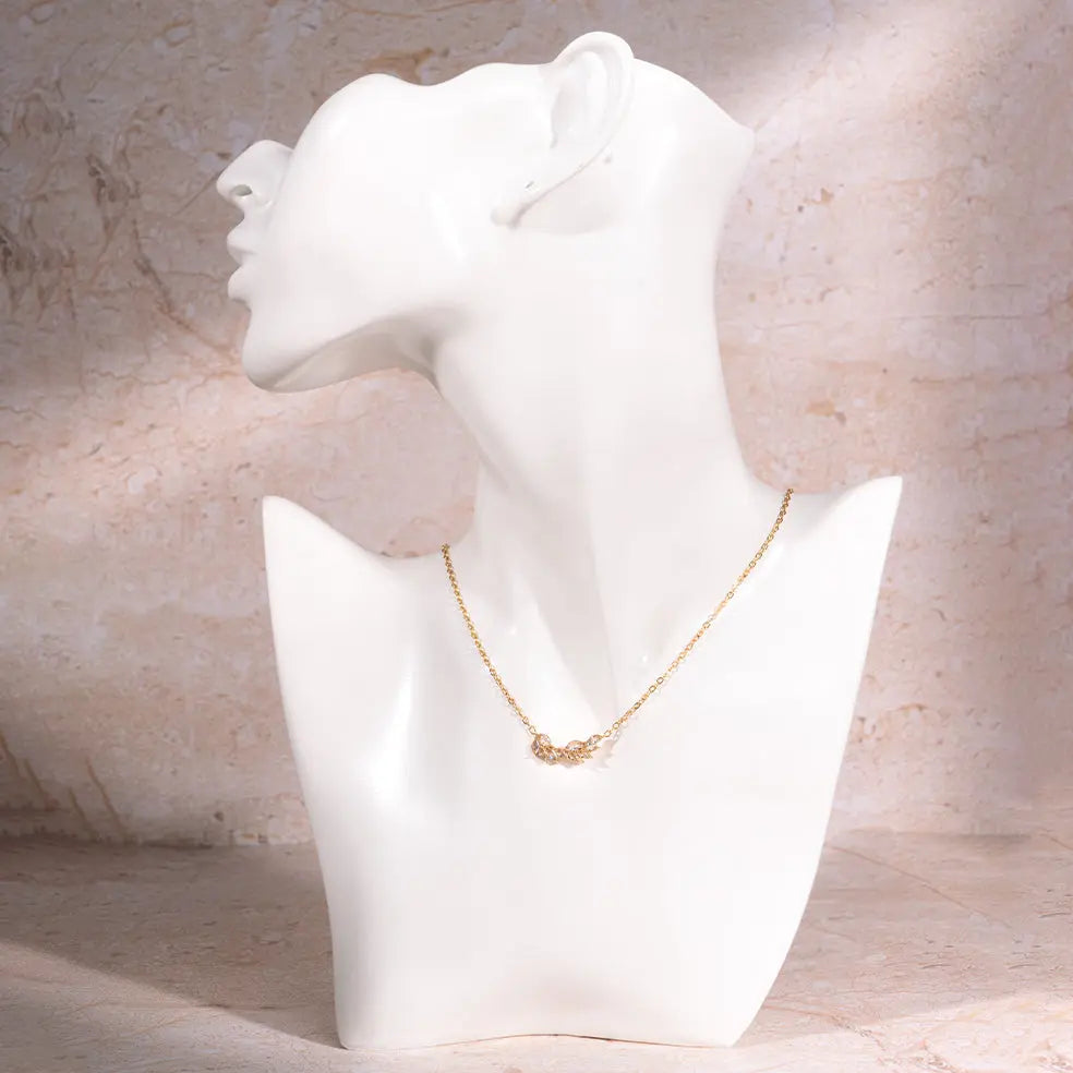 White Swan Wings Glow Necklace | Salty