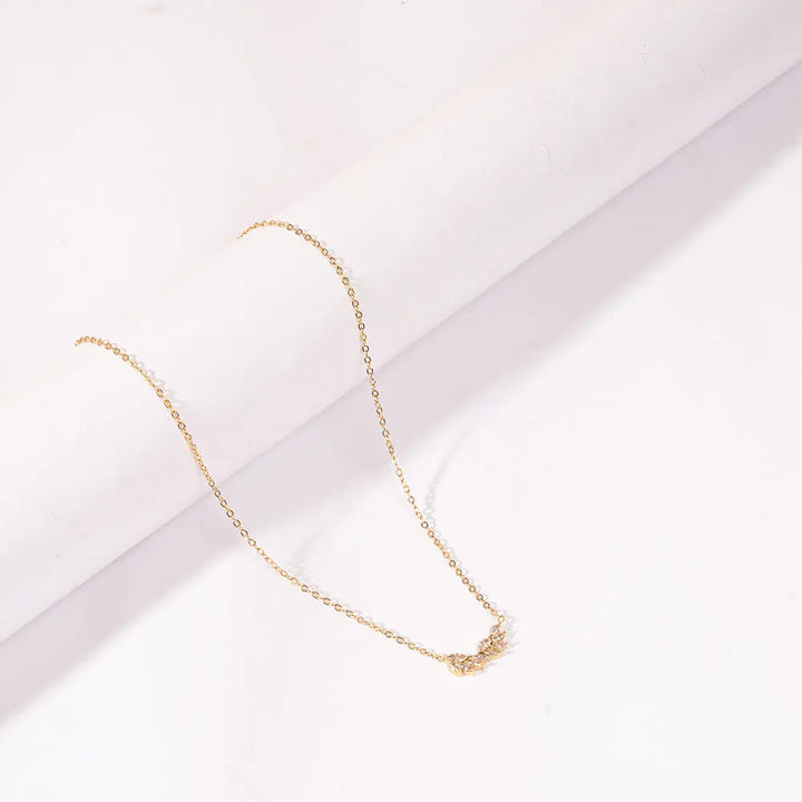 White Swan Wings Glow Necklace | Salty