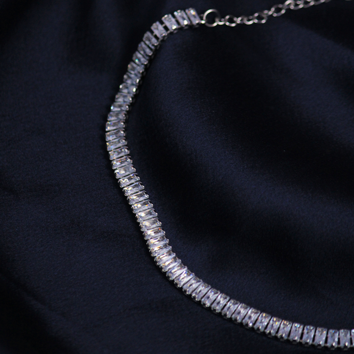 White Diamond Tennis Necklace