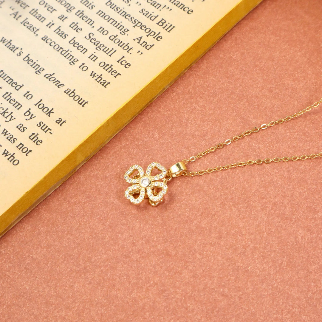 Windmill Fan Gold Necklace - Salty Accessories