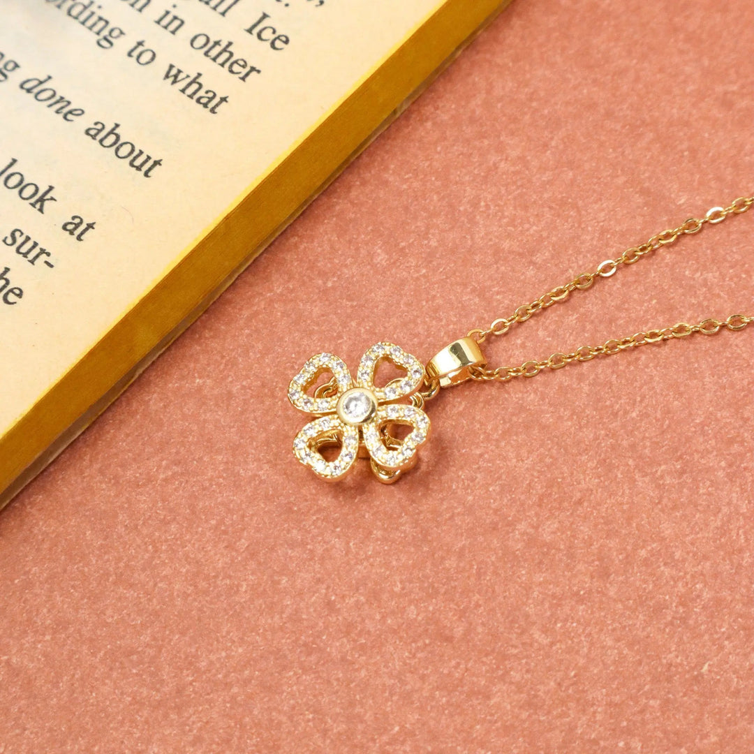 Windmill Fan Gold Necklace - Salty Accessories