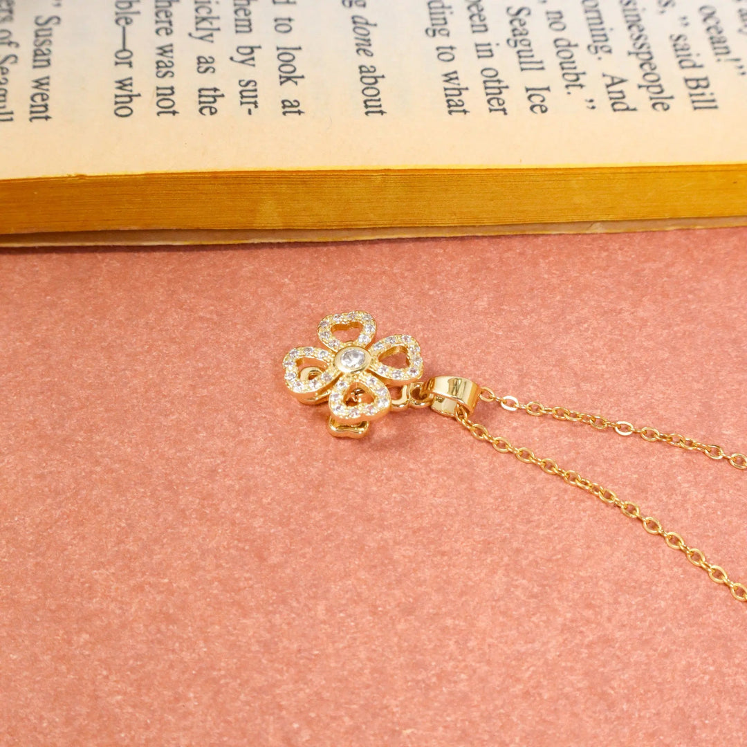 Windmill Fan Gold Necklace - Salty Accessories