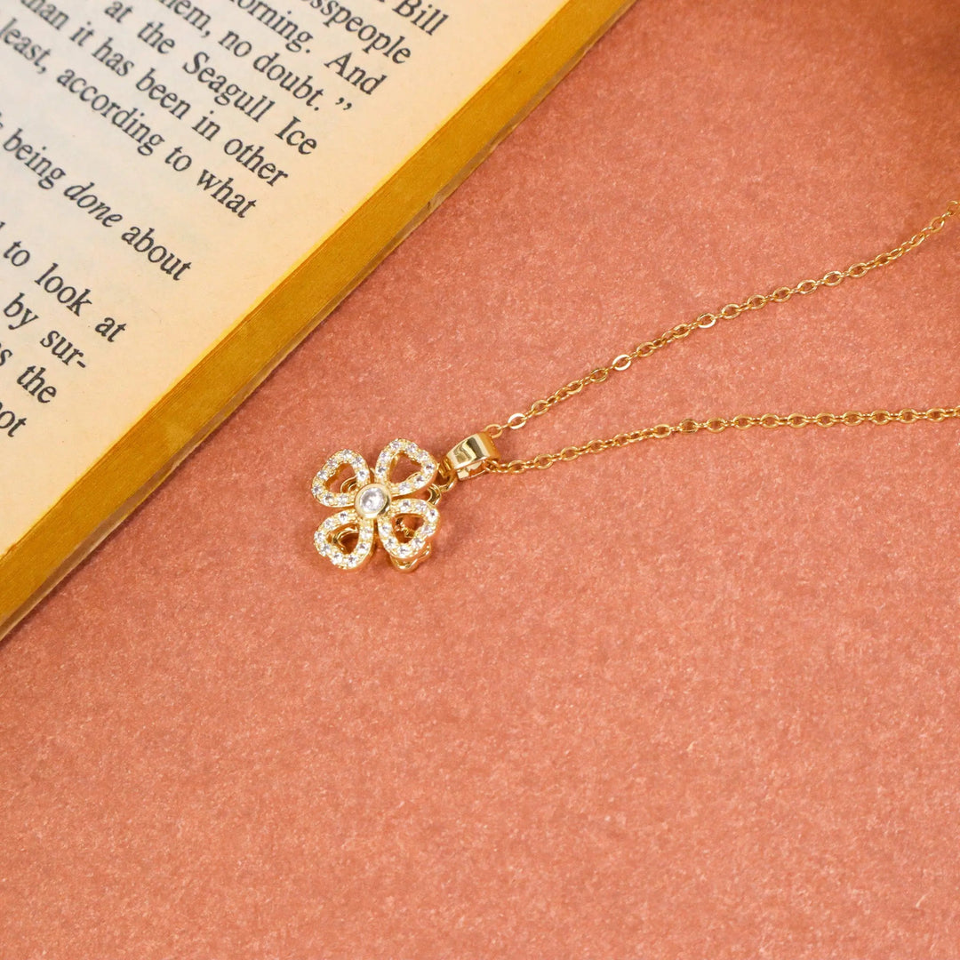 Windmill Fan Gold Necklace - Salty Accessories