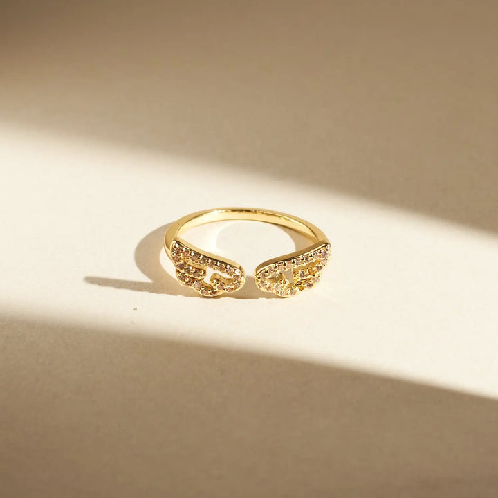 Wings of Freedom Golden Ring - Salty Accessories