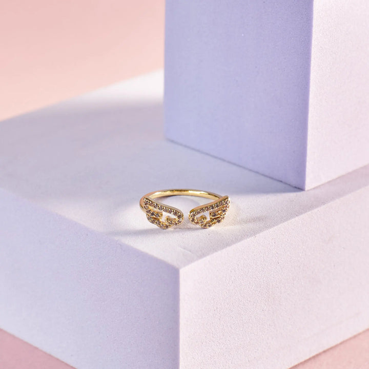 Wings of Freedom Golden Ring - Salty Accessories