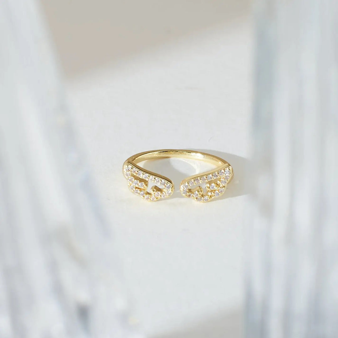 Wings of Freedom Golden Ring - Salty Accessories
