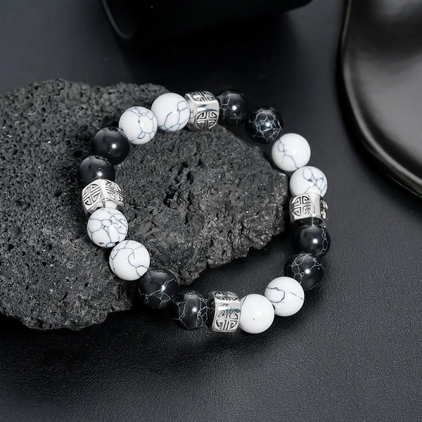 Yin Noir Bead Bracelet