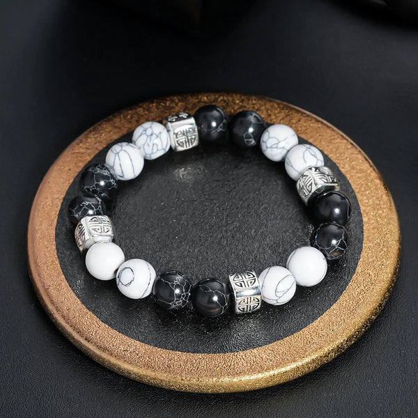 Yin Noir Bead Bracelet