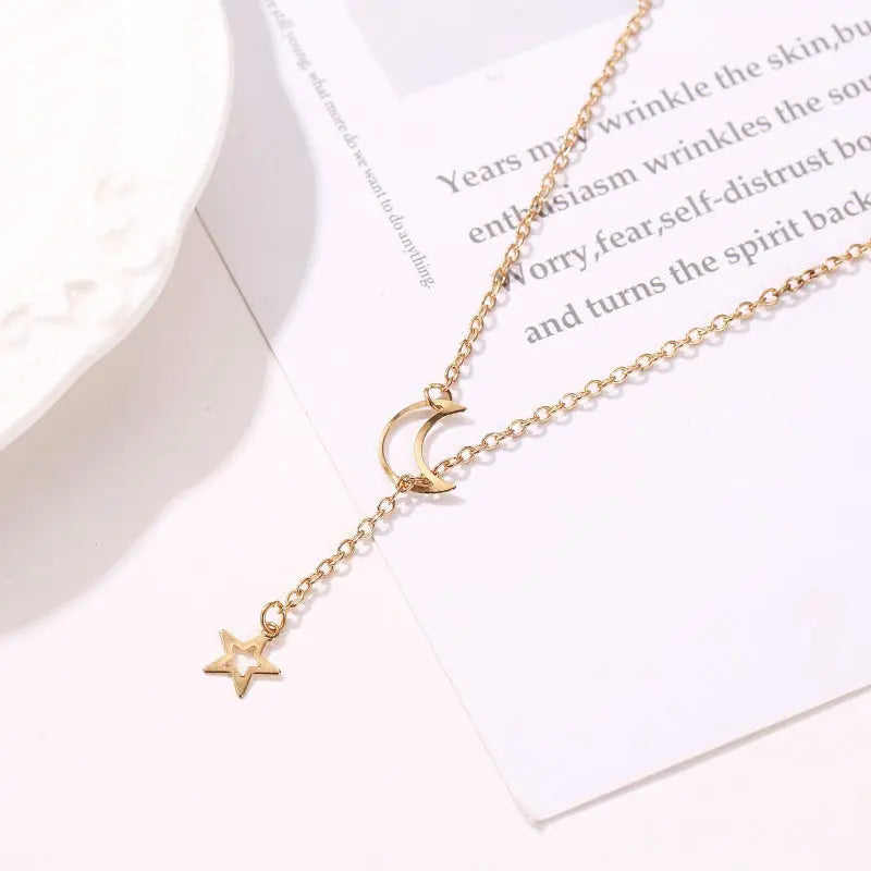 You Are My Moon And Star Necklace - Salty Accessories