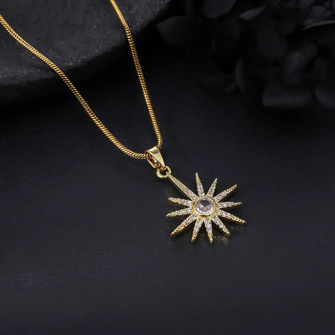 Zenith Sunburst Pendant Necklace | Salty