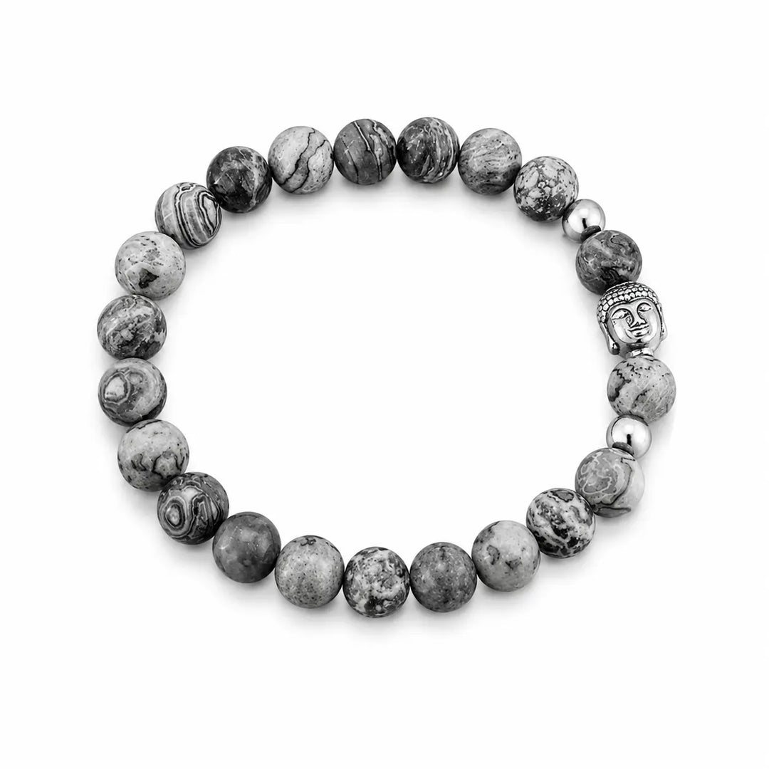 Zenstone Buddha Bracelet - Grey | Salty