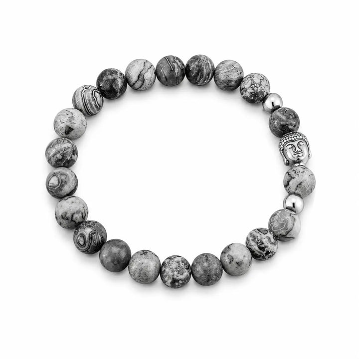 Zenstone Buddha Bracelet - Grey | Salty