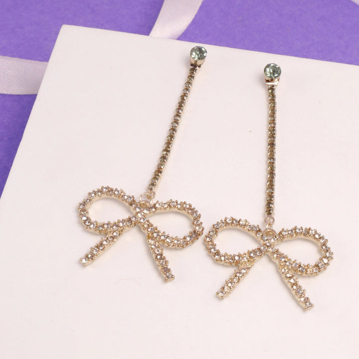 Zirconia Bow Earrings - Salty Accessories
