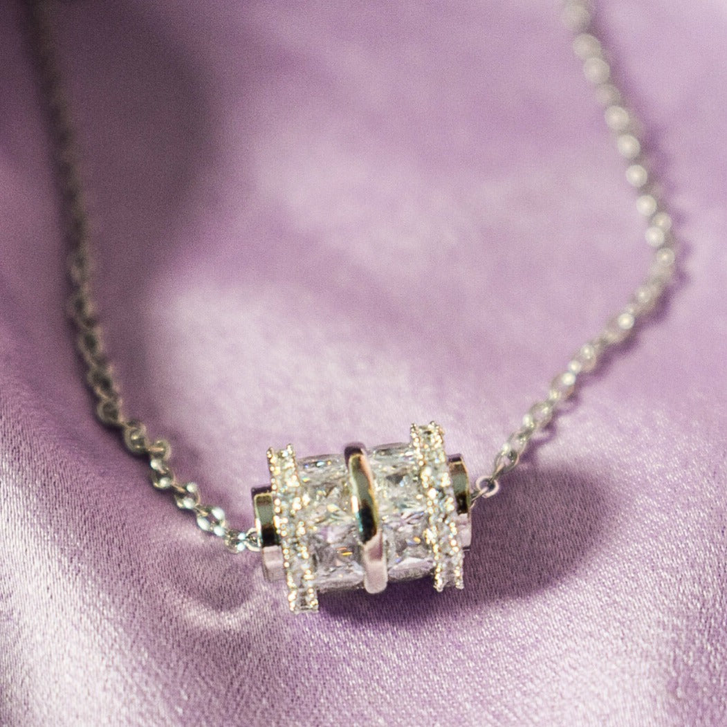 Zirconia Inlay Necklace - Salty Accessories