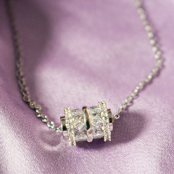 Zirconia Inlay Necklace