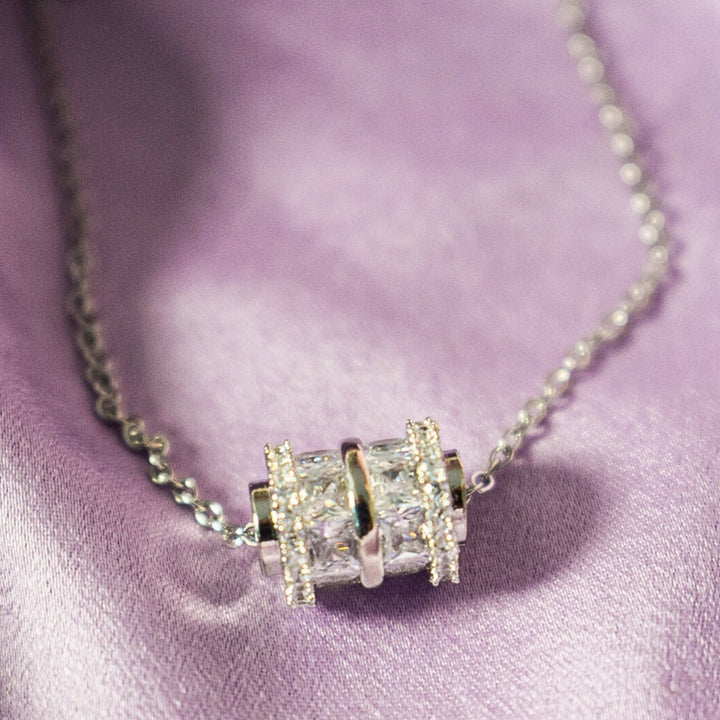 Zirconia Inlay Necklace - Salty Accessories