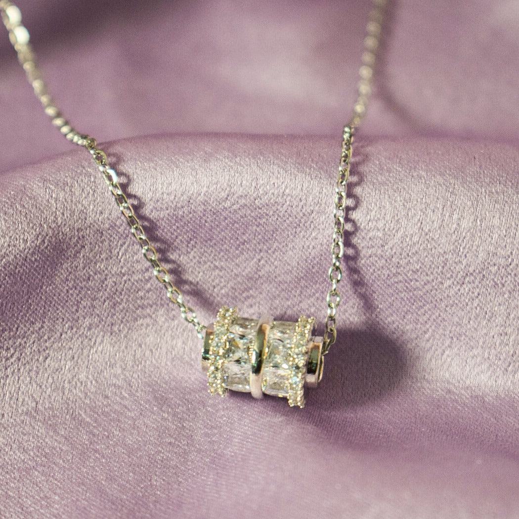 Zirconia Inlay Necklace - Salty Accessories