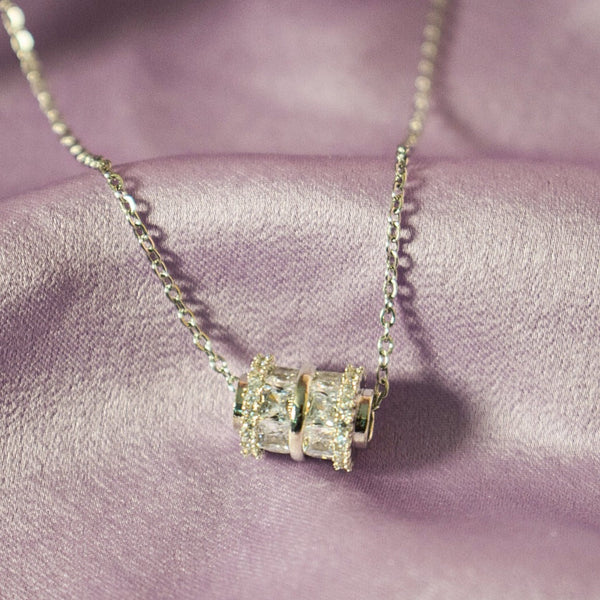 Zirconia Inlay Necklace