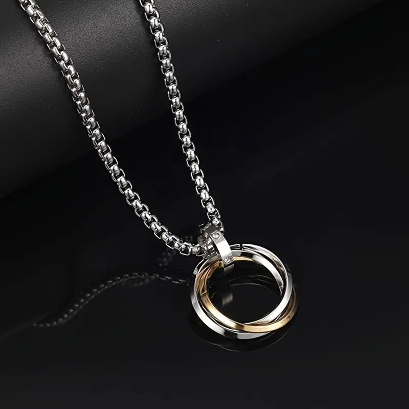 Greca Multi Ring Silver Chain