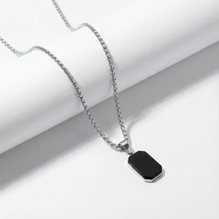 Midnight Crest Pendant Necklace