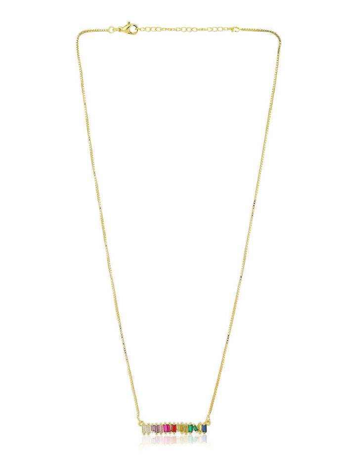 Prismatic GemCascade Necklace - Gold - Salty Accessories