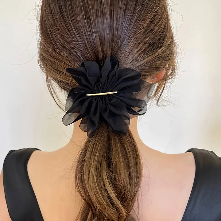 Midnight Ruffle Hair Pin