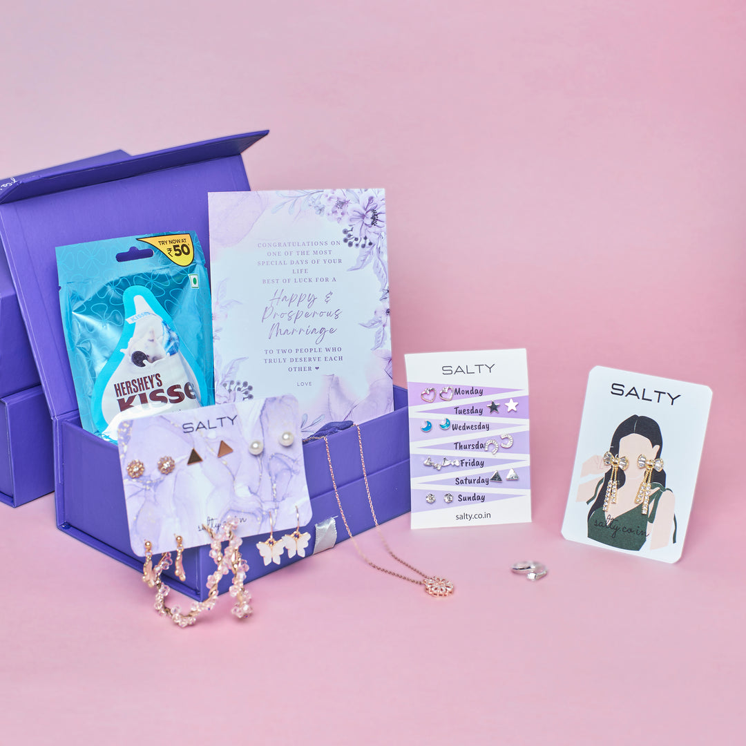 "The Bride Tribe" Jewellery Gift Box for Her with Personalised Card | Salty