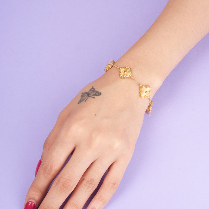 Golden Luck Leaflet Bracelet