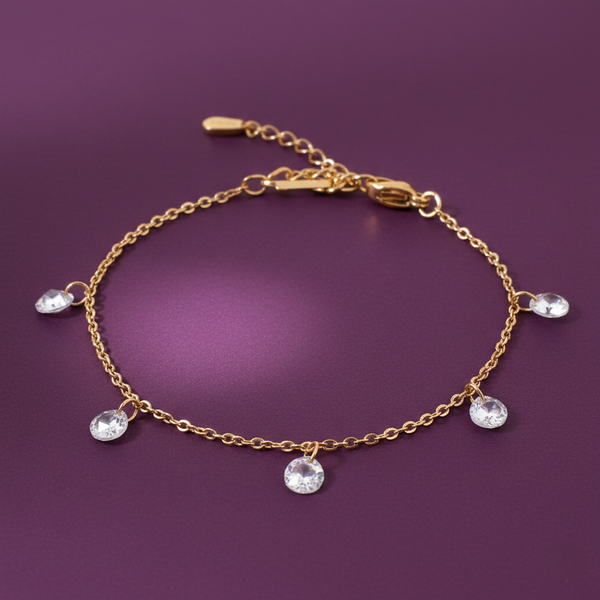 Tessellated Stone Gold  Bracelet